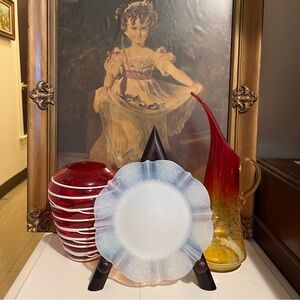 Depression Glass Plate 1930’s American Sweetheart White Monax Color